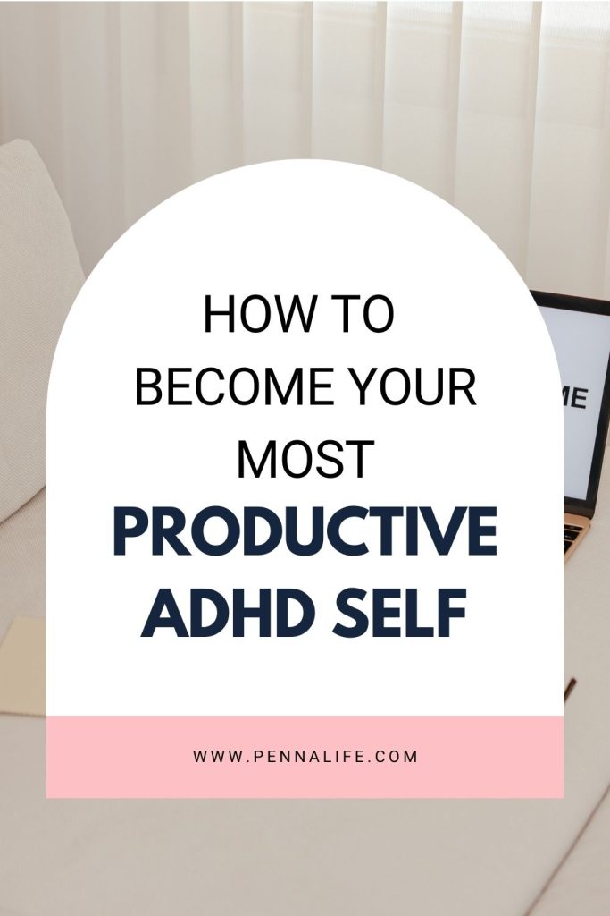 First pin for "How to Be Productive With ADHD"