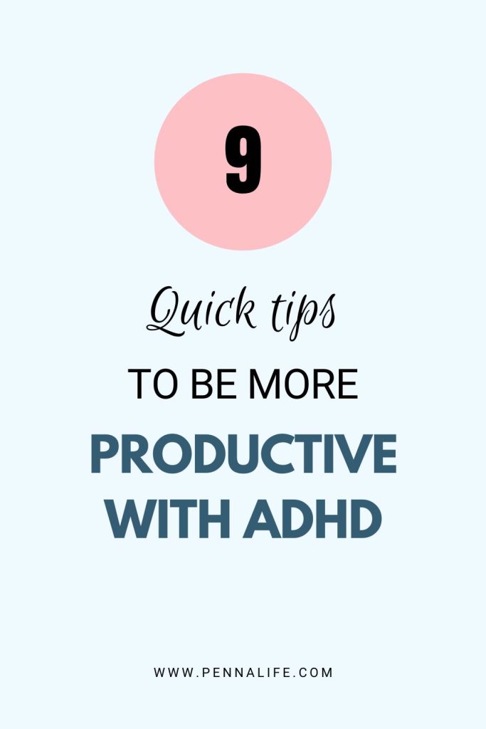 Second pin for "How to Be Productive With ADHD"