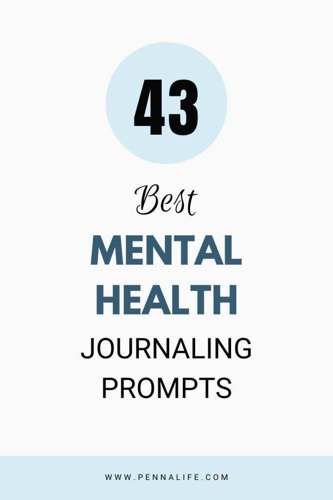 Second pin for "journaling prompts for mental health"