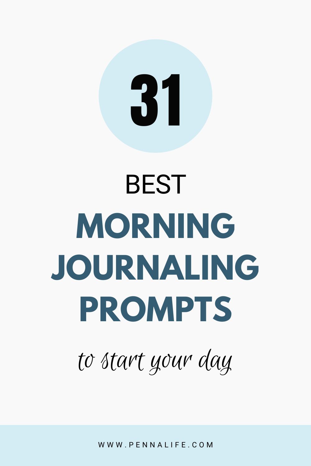 Second pin for "31 Morning Journaling Prompts to Start Your Day With Purpose"