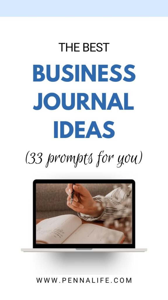 First pin for 33 Best Journal Prompts for Business Owners