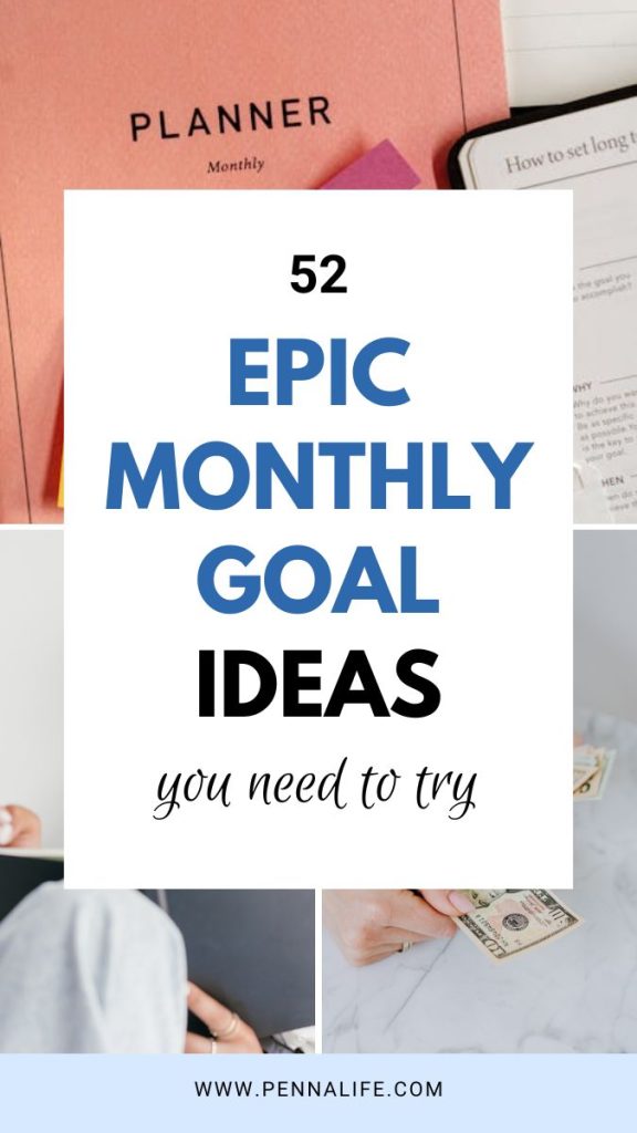 First pin for Best Monthly Goal Ideas to Improve Your Life