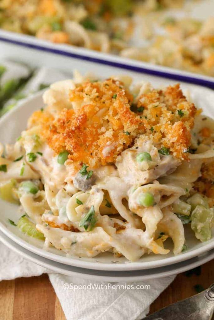 Tuna Noodle Casserole | Dinner Recipes for Family Comfort Food