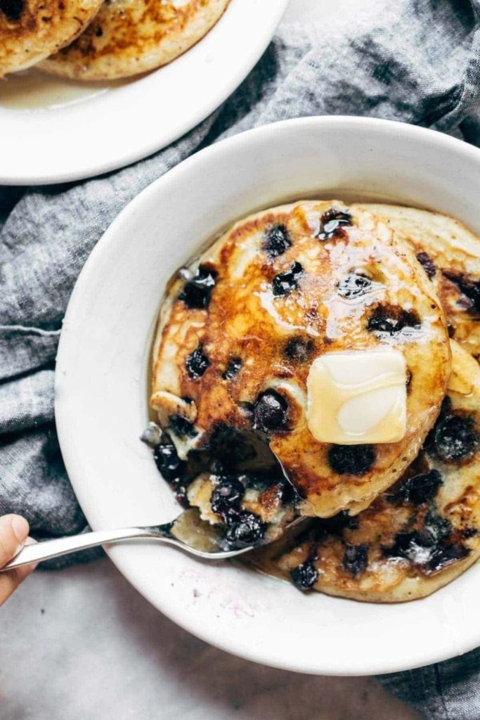 Buttermilk Pancakes with Blueberries | Dinner Recipes for Family Comfort Food